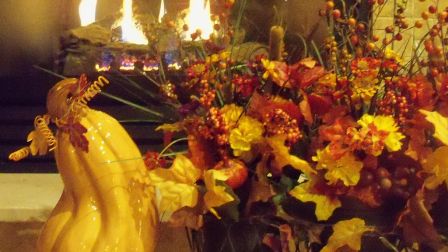 cozy autumn fireplace